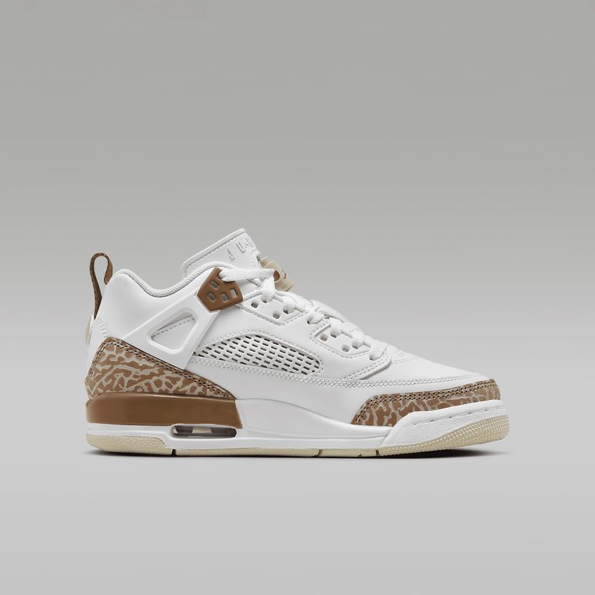 Tênis Nike Jordan Spizike Low 4,5 (crianças) Branco/marrom Arqueado/bege Claro/oxford Rosa - imagem 3