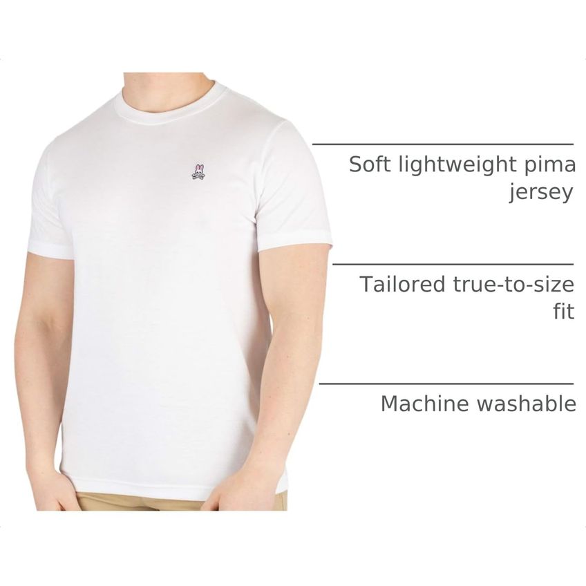 Camiseta Psycho Bunny B6U014CRPC 100 Branco XXL - imagem 4