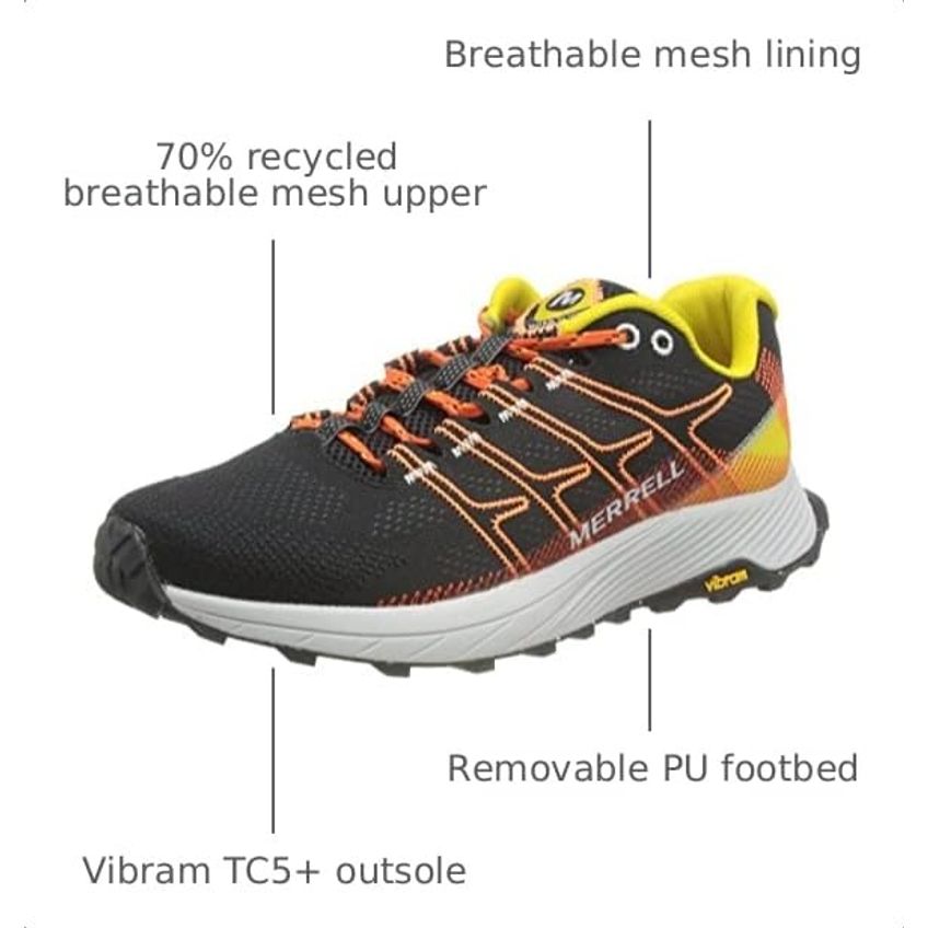 Tênis De Corrida Masculino Merrell 7 Preto Enxofre - imagem 3