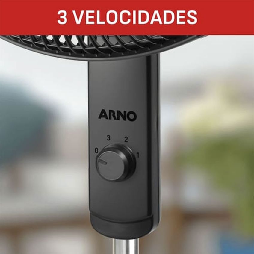 Ventilador De Coluna Arno Essential 40cm 6 Pás 140w Alta Vazão De Ar Ajuste De Altura - imagem 4