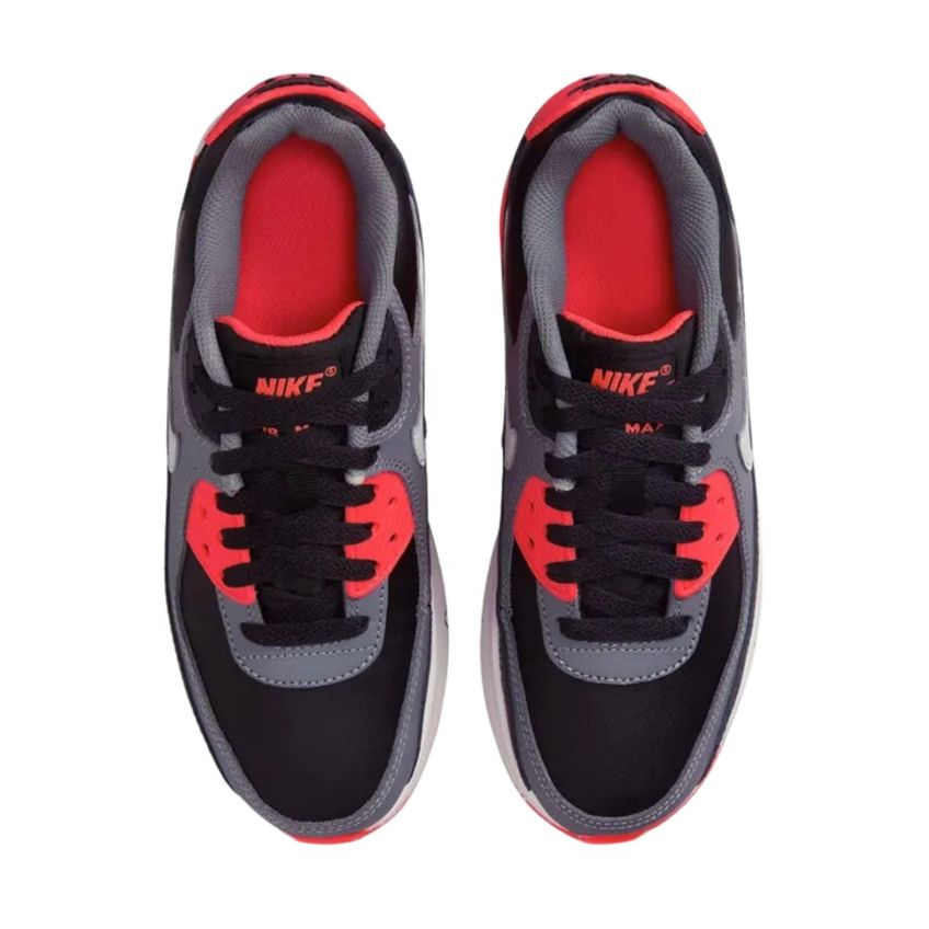 Tênis Nike Air Max 90 Infantil Grande 4.5 Preto/Cinza Frio/Vermelho Vivo/Photon Dust - imagem 3
