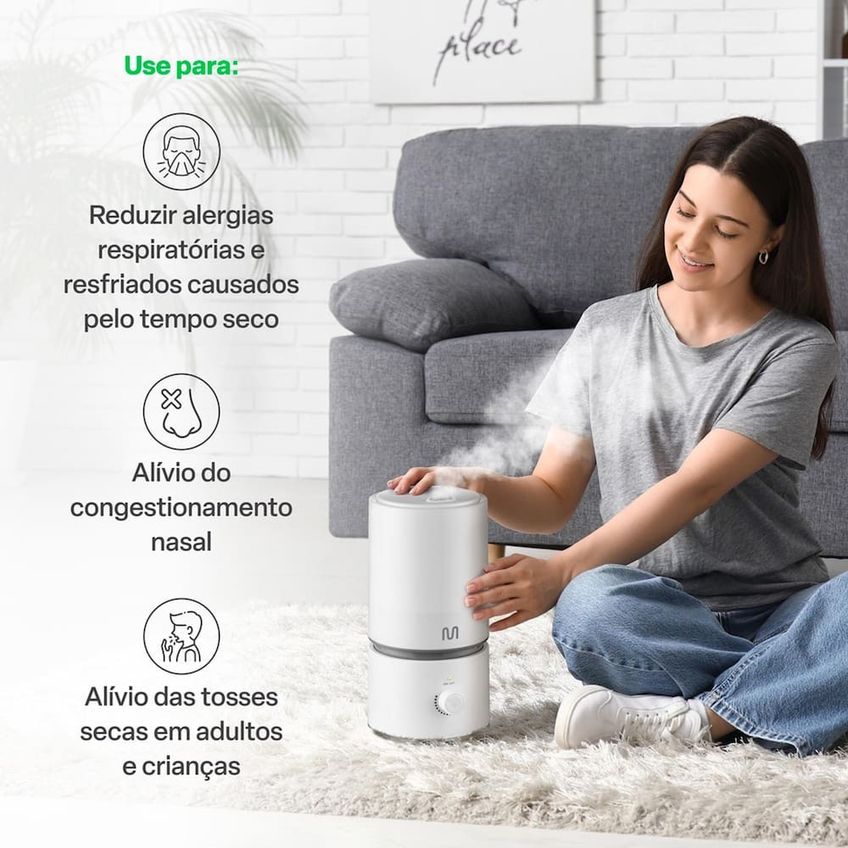 Umidificador De Ar Easy Air HC290 1,8 L Ultrassônico Multilaser - imagem 3