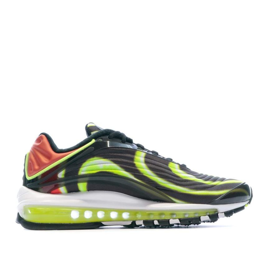 Tênis Nike Air Max Deluxe Preto/Volt-Vermelho Habanero Tamanho 9 - imagem 3