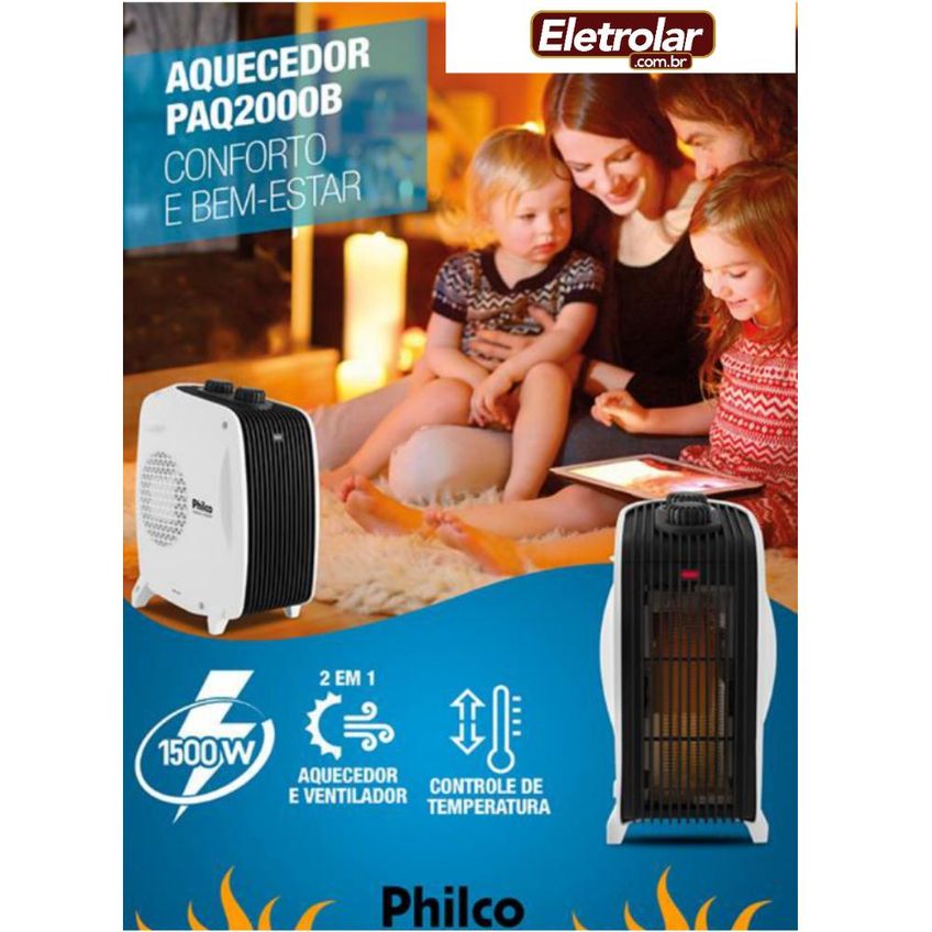 Aquecedor Termoven Paq 2000b Philco 220v Branco/Preto - imagem 3