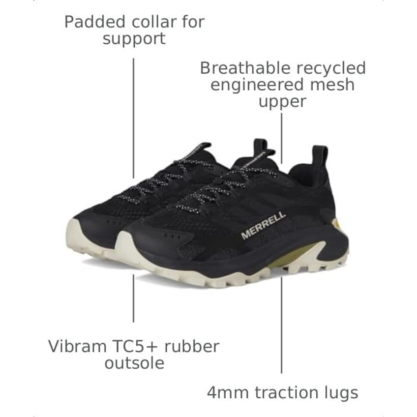Tênis De Trilha Masculino Merrell Moab Speed 2 Preto 26,5 cm - imagem 3