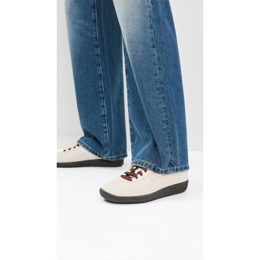 Tênis Puma Palermo Feminino 7,5 Us Neve Alpina/marrom Espresso/goma - imagem 3