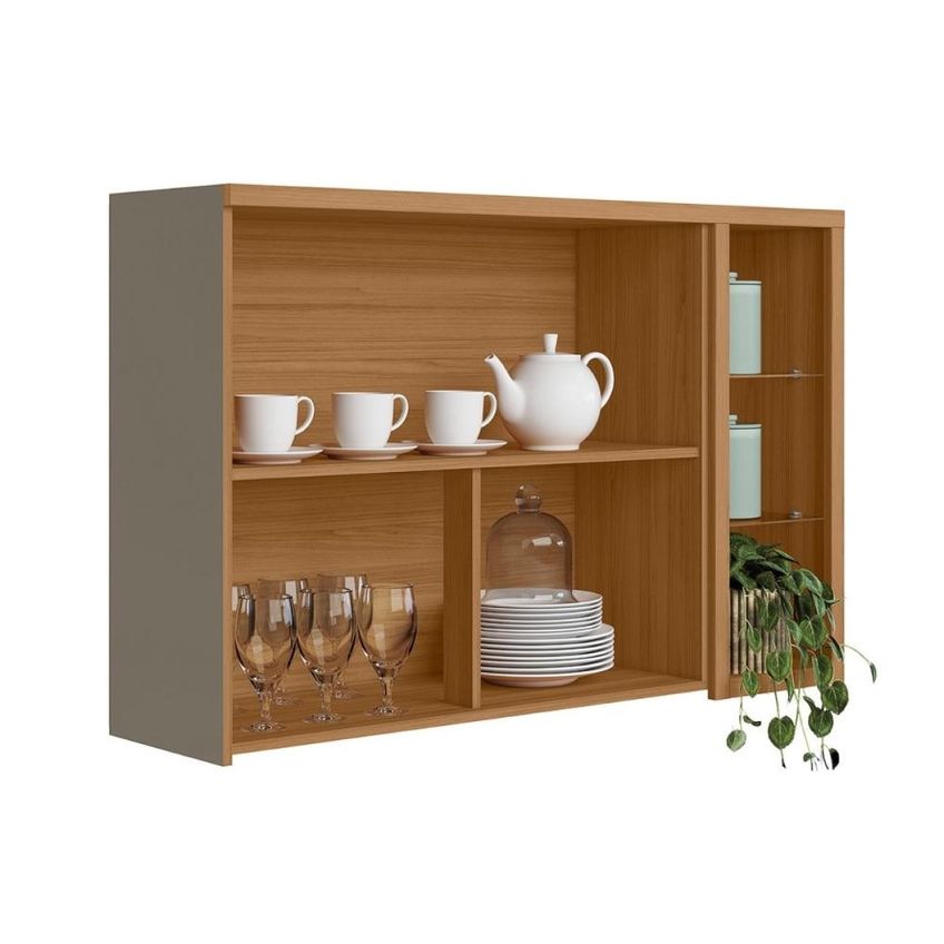 Aereo Duplo 120cm Allure Linea Brasil Jequitiba/gris Fosco - imagem 3