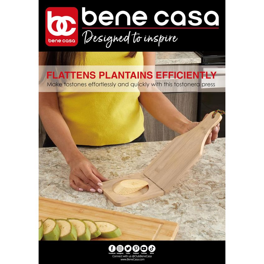 Bene Casa Wood Plantain Smasher Grande E Durável - imagem 3