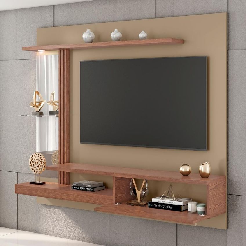 Painel Suspenso TV 55 Pol 160 Cm Denver Fendi Freijó Bechara - imagem 5