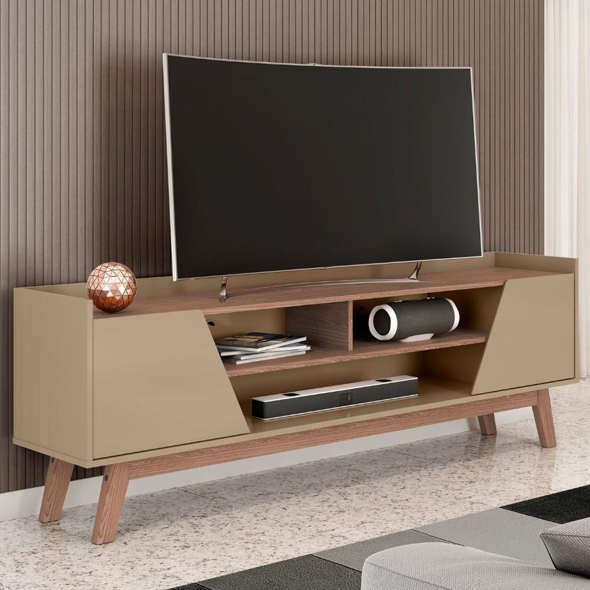 Rack Bancada TV 65 Pol 160 Cm Turim Fendi Freijó Bechara - imagem 2