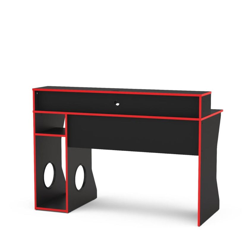 Escrivaninha 130cm Gamer Fremont Politor Preto Vermelho - imagem 3