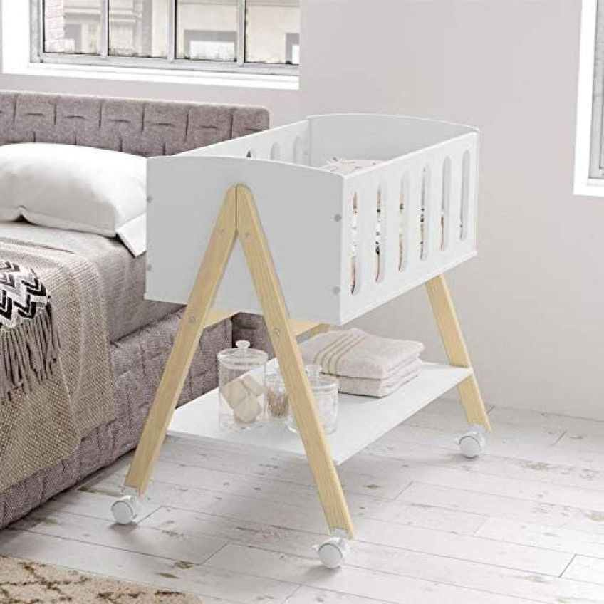 Mini Berço Liv Laqueado Branco Soft/Natural - imagem 3