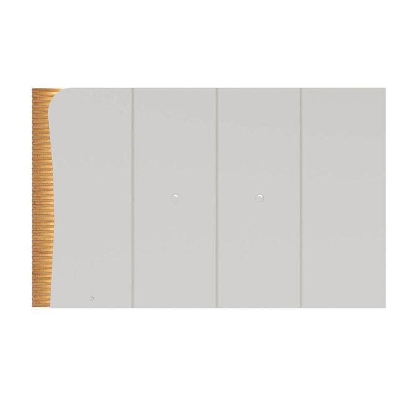 Painel Para TV Até 65 Polegadas Com LED 216,8cm Multimóveis CRCOL-PTV031 Off White/Madeirado - imagem 5