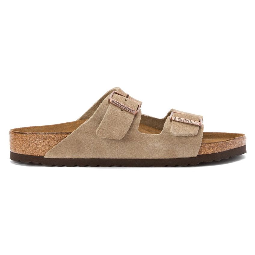Sandálias Birkenstock Arizona Masculinas Taupe 42 Eu Camurça - imagem 3