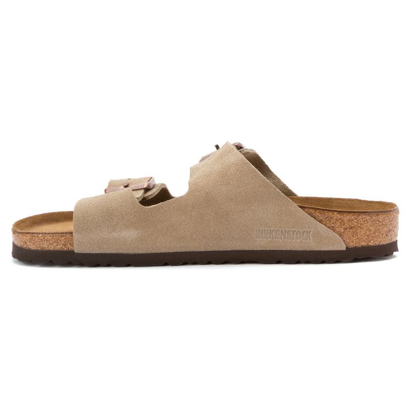 Sandálias Birkenstock Arizona Masculinas Taupe 42 Eu Camurça - imagem 4