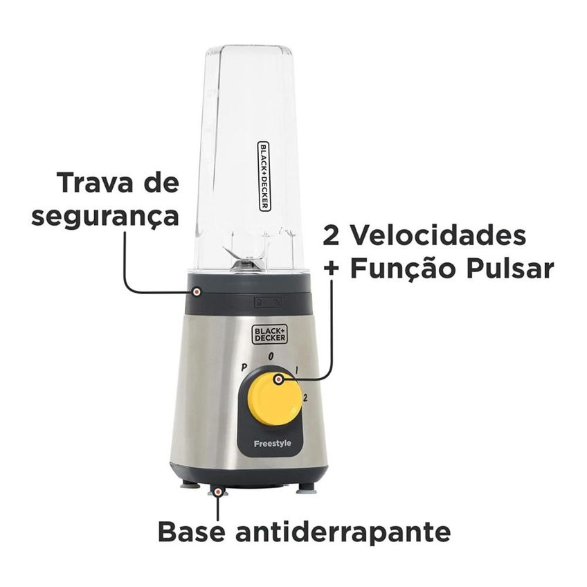 Liquidificador 300w Portátil Lp320 Black Inox - imagem 4