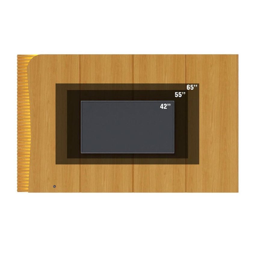 Painel Para TV Até 65 Polegadas Com LED 216,8cm Multimóveis CRCOL-PTV031 Madeirado - imagem 4