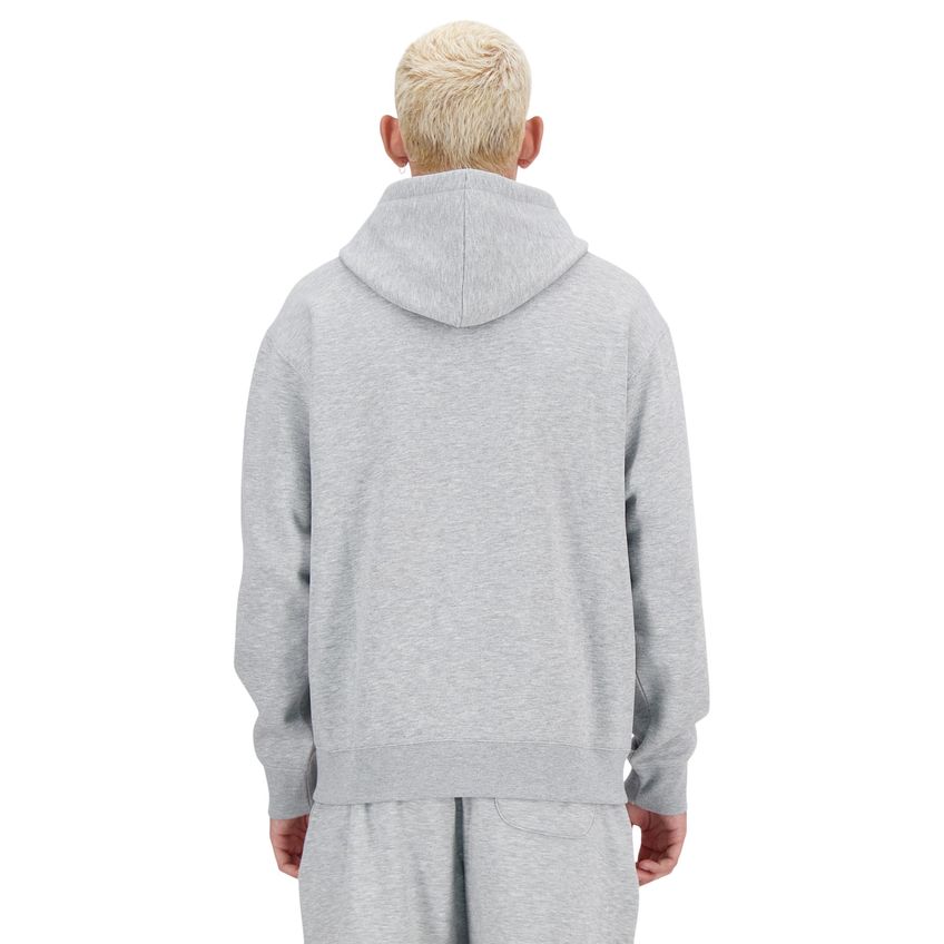 Moletom Com Capuz New Balance Sport Essentials Para Homens Cinza - imagem 3