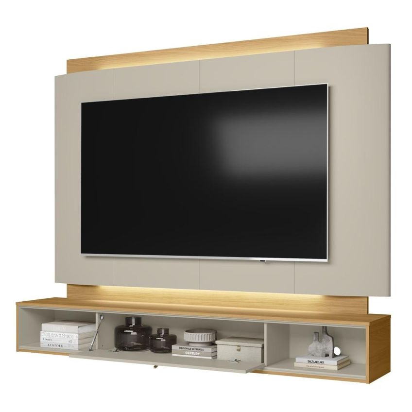 Painel 200cm TV Até 75p Havana Linea Tauari/Off White - imagem 3