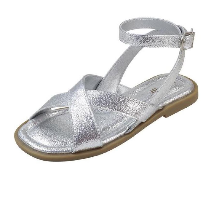 Sandalia Pampili Vick Conforto Casual Prata 035 - imagem 4