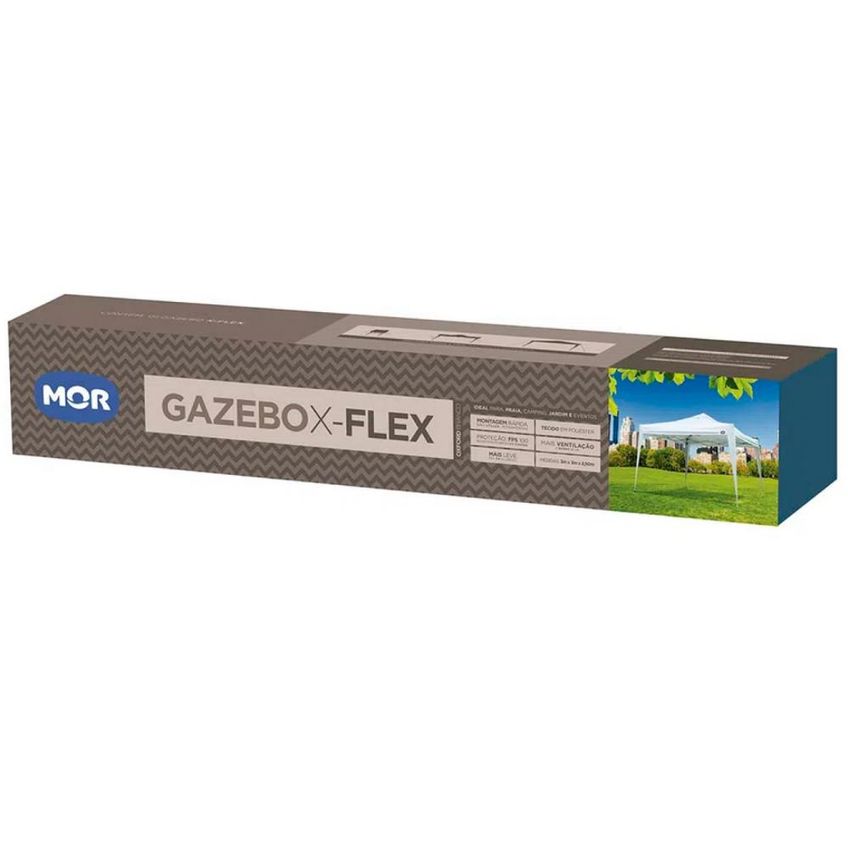 Tenda Gazebo Oxford Flex 3,00x3,00mt Mor Branco - imagem 4