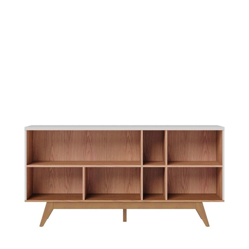 Aparador Buffet Com 3 Portas E 2 Nichos Retrô 160cm Multimóveis Crcol-apa009 Off White/madeirado - imagem 5