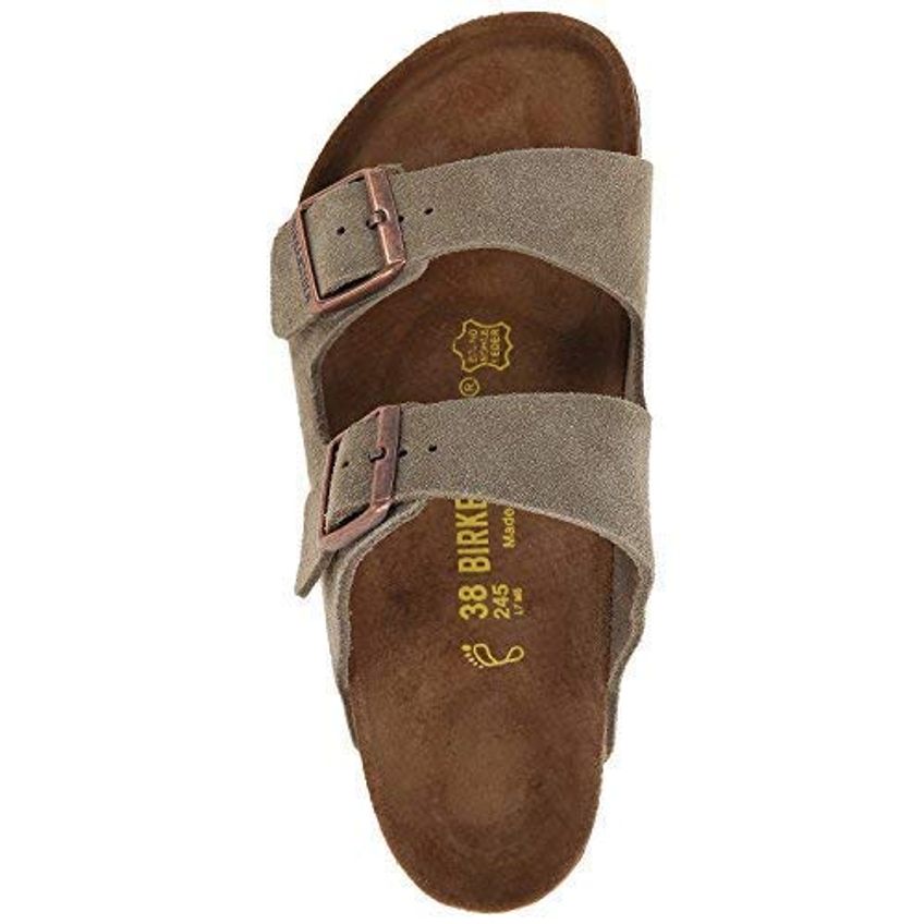 Sandália Birkenstock Arizona Camurça Masculina 41 EU Taupe - imagem 3
