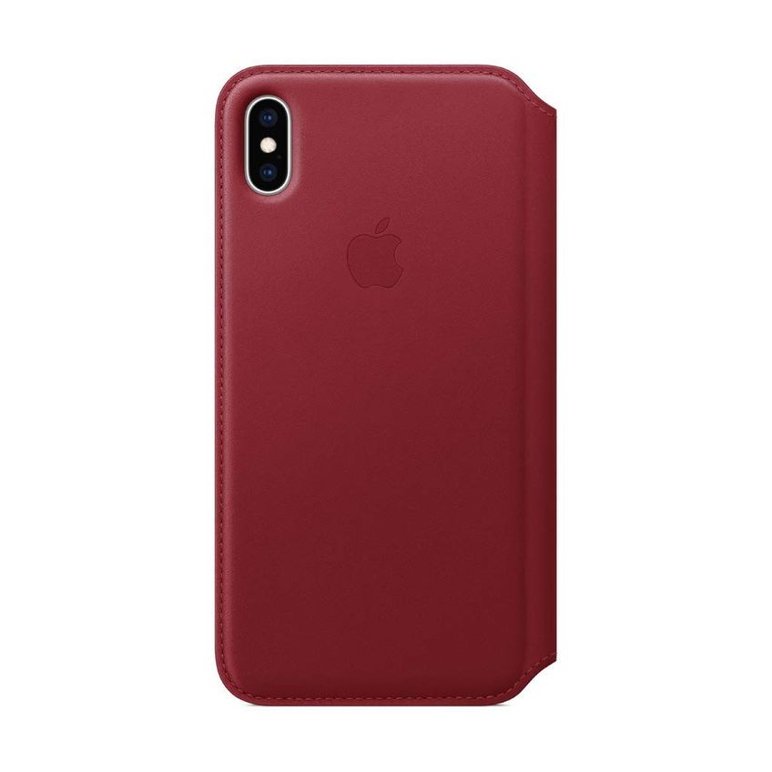 Capa Folio De Couro Apple Para iPhone XS Max, Produto Vermelho - imagem 2