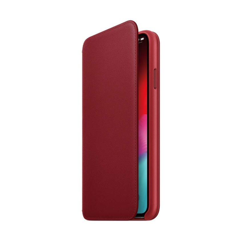 Capa Folio De Couro Apple Para iPhone XS Max, Produto Vermelho - imagem 4