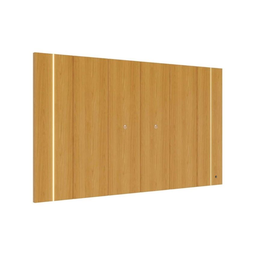 Painel Para TV Até 75 Polegadas Com LED 100% MDF Multimóveis CRCOL-PTV025 Madeirado - imagem 5