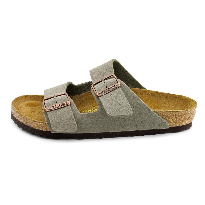 Sandálias Birkenstock Arizona Com Palmilha Macia Stone Birkibuc - imagem 2