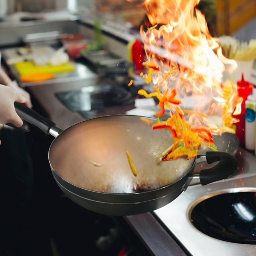 Wok Bene Casa 30 Cm Alumínio Antiaderente Apto Para Lava-louças - imagem 4