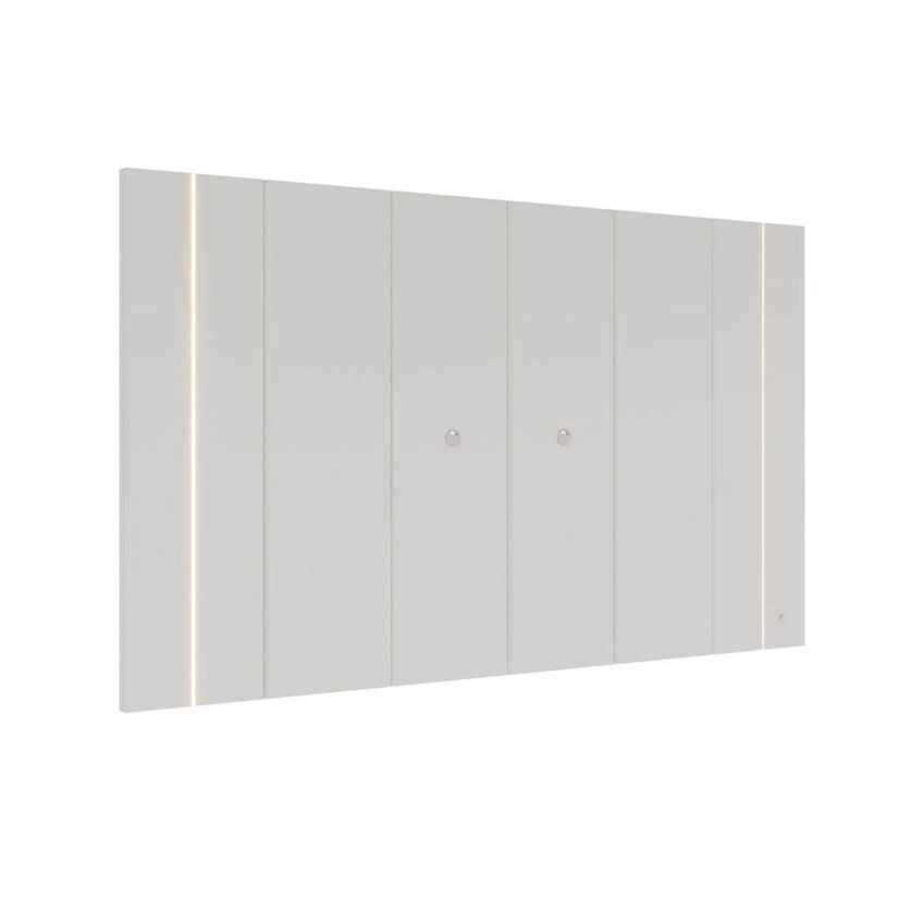 Painel Para TV Até 75 Polegadas Com LED 100% MDF Multimóveis CRCOL-PTV025 Off White - imagem 5