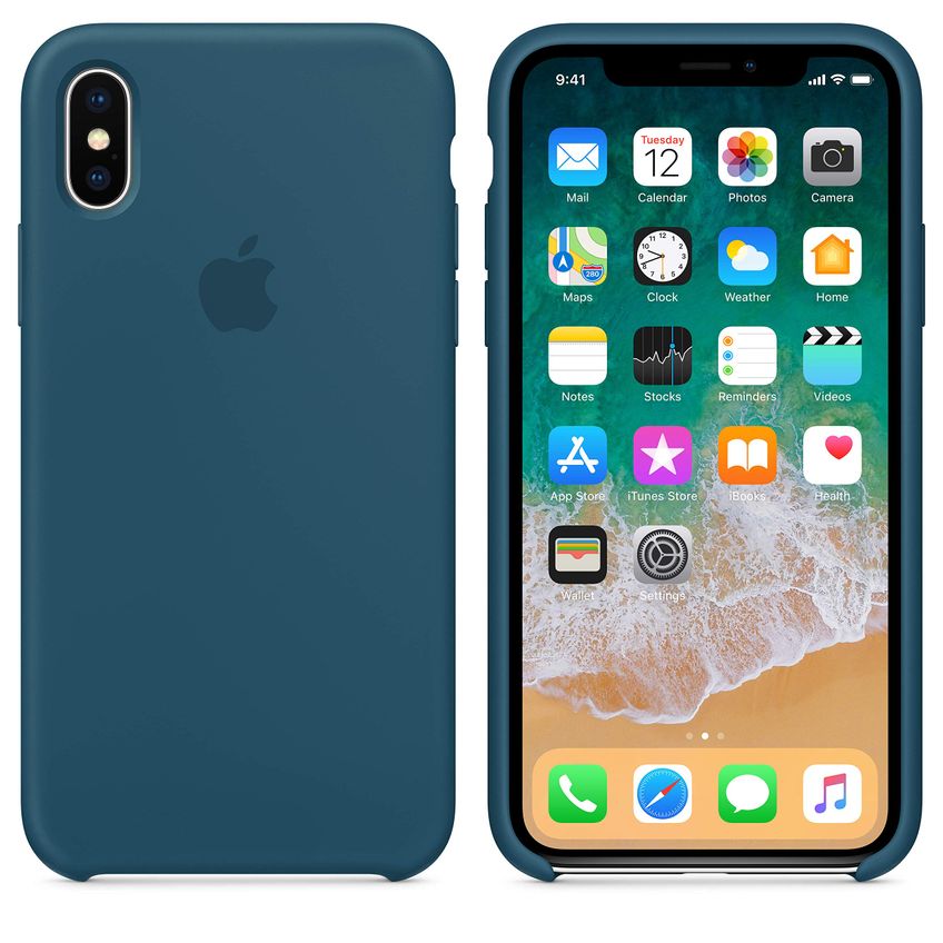 Capa De Silicone Apple Para iPhone X - Azul Cosmos - imagem 3