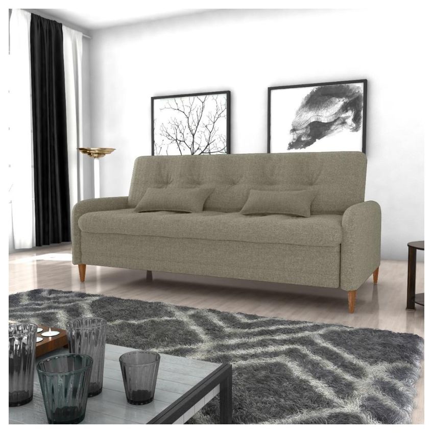 Sofa Cama Donna Encosto Reclinável Bege T05 - imagem 4