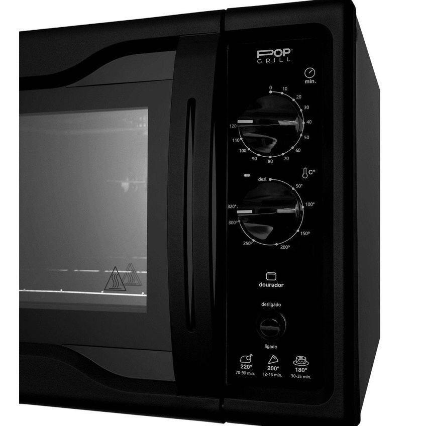 Forno Elétrico Fischer Pop Grill 44L 220V Preto - imagem 3