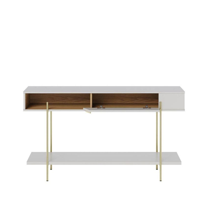 Aparador Buffet Com 1 Porta E 2 Prateleiras 135,8cm Multimóveis Crcol-apa006 Off White/madeirado - imagem 5