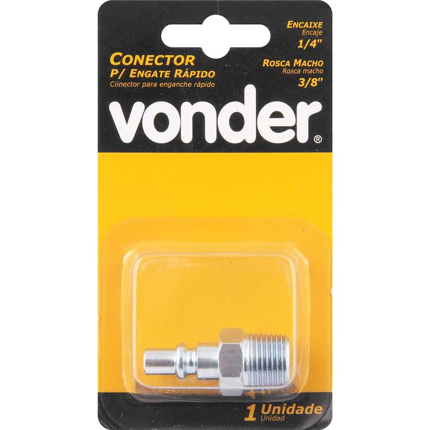 Conector 1/4" com Rosca Macho 3/8" - 5114380001 - Vonder - imagem 3