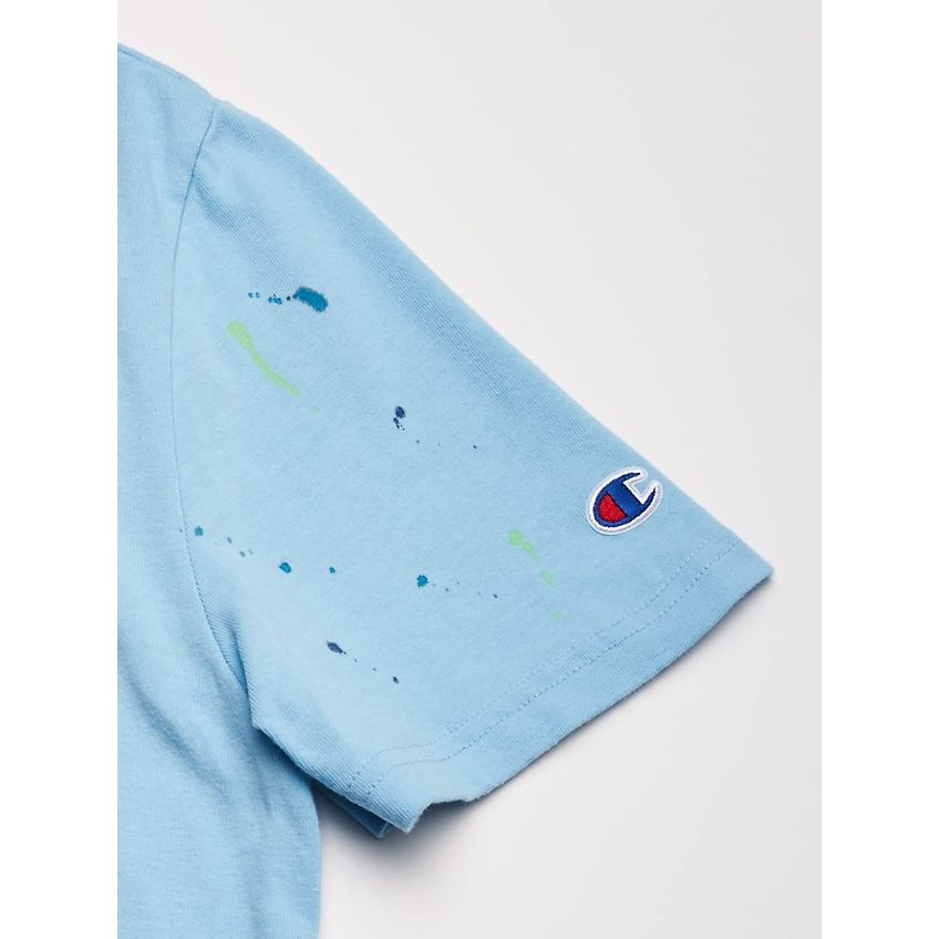 Camiseta Champion XL com Estampa de Respingo de Tinta Azul - imagem 3