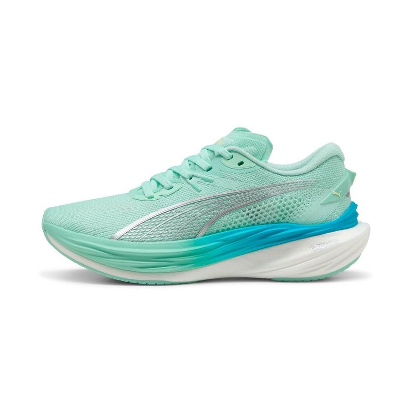 Tênis De Corrida Feminino Puma Deviate Nitro 3 Menta/Azul 8 US - imagem 4