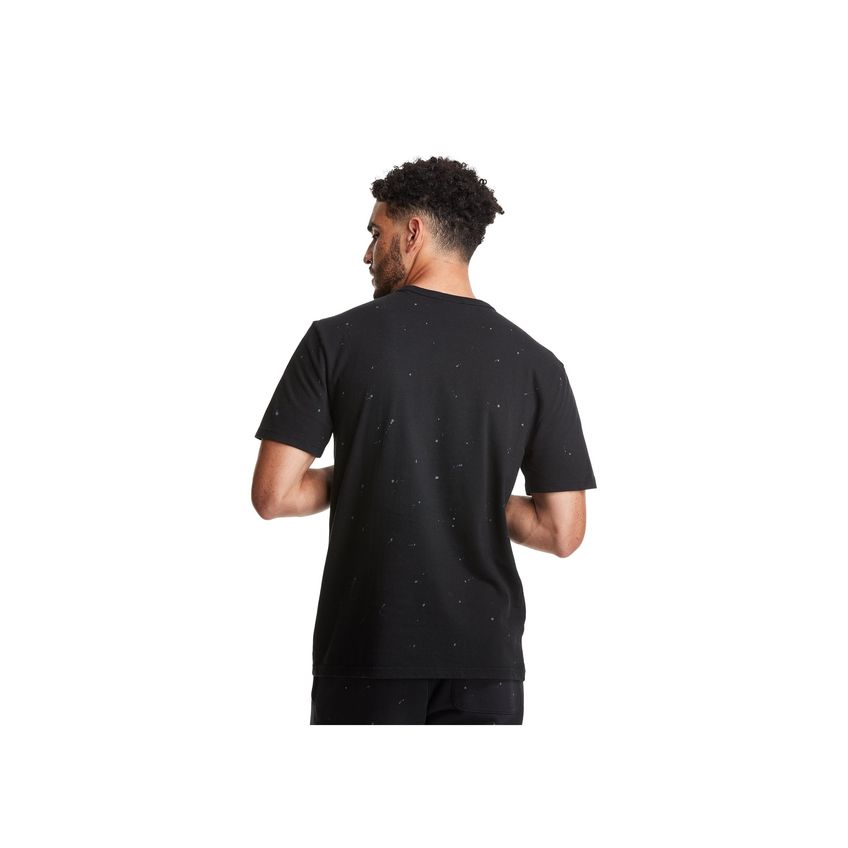 Camiseta Champion Heritage De Manga Curta Estampa Respingo De Tinta Preto M - imagem 4