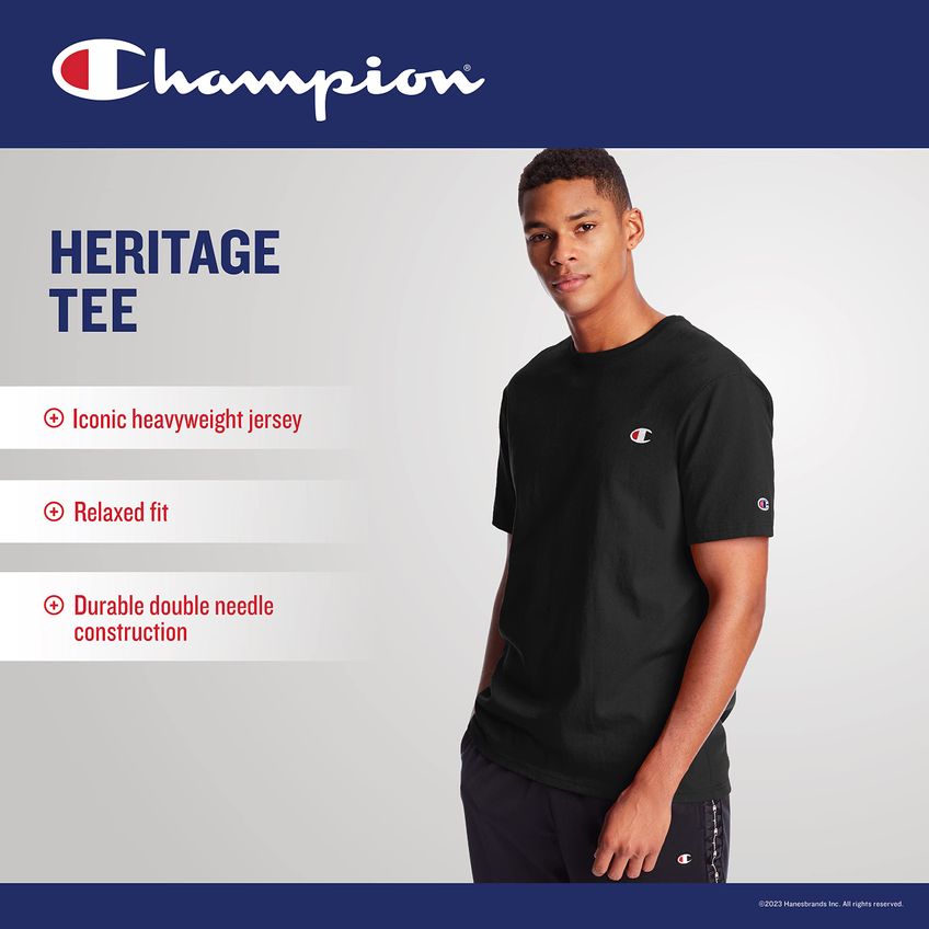 Camiseta Champion Heritage Tee Lemon Glacier Pp - imagem 4