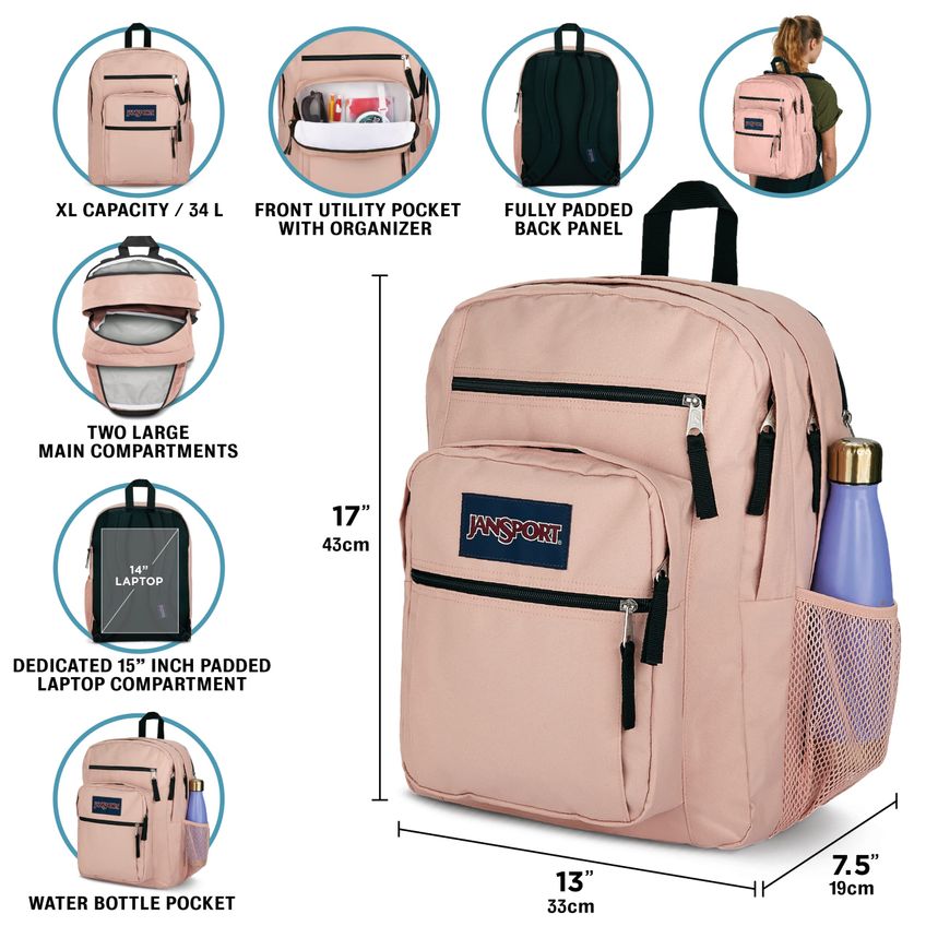 Mochila Para Laptop Jansport Com 2 Compartimentos 15” Navy - imagem 3