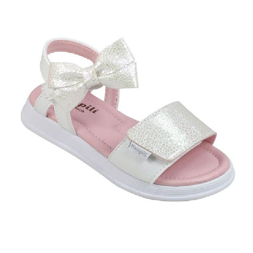 Sandalia Pampili Flower Conforto Casual Branco 025 - imagem 3