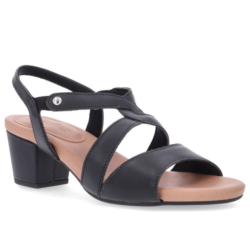Sandália Usaflex Conforto Estilo Bloco Preto 036 - imagem 4