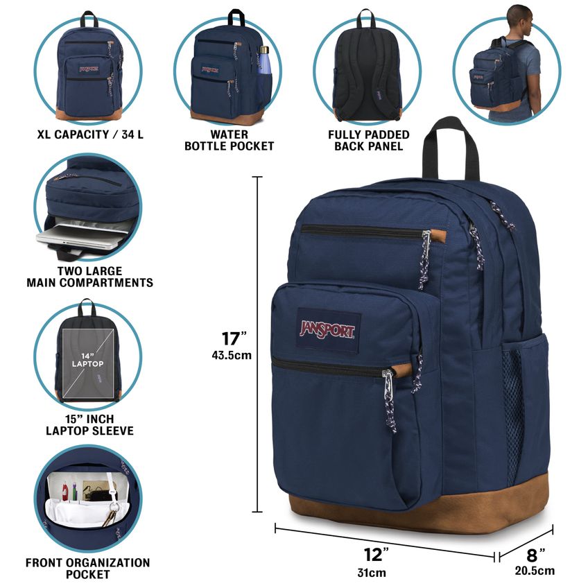 Mochila Jansport Cool Com Capa Para Laptop De 15 Polegadas Preta - imagem 3