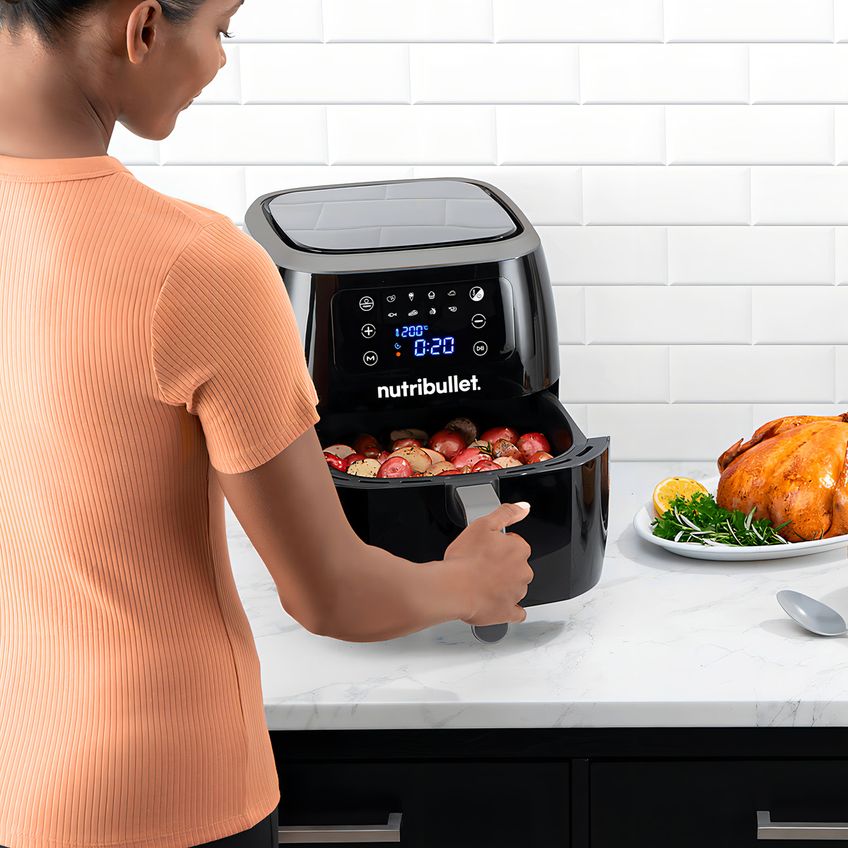 Fritadeira Sem Óleo Airfryer Digital Nutribullet 7l Xxl 1700 Cor Preto - imagem 4