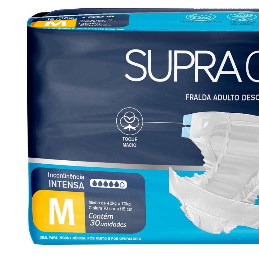 Fralda Descartável Adulto Supra Care Econômico - M, G, XG - imagem 3