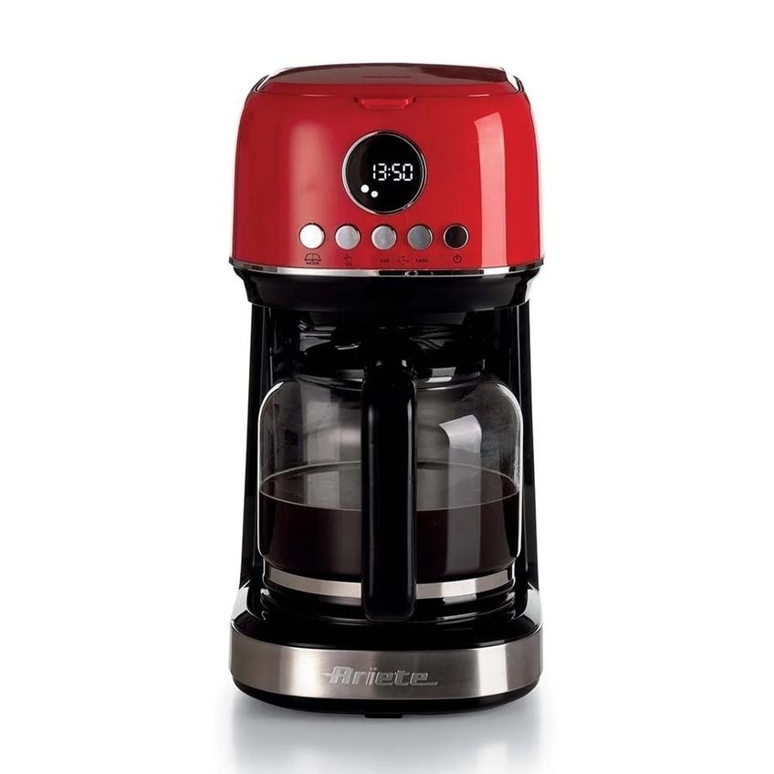 Cafeteira Ariete Moderna Programável Com Jarra De Vidro 15 Xícaras 900W Vermelho 220V 00M139600ARBR - imagem 2