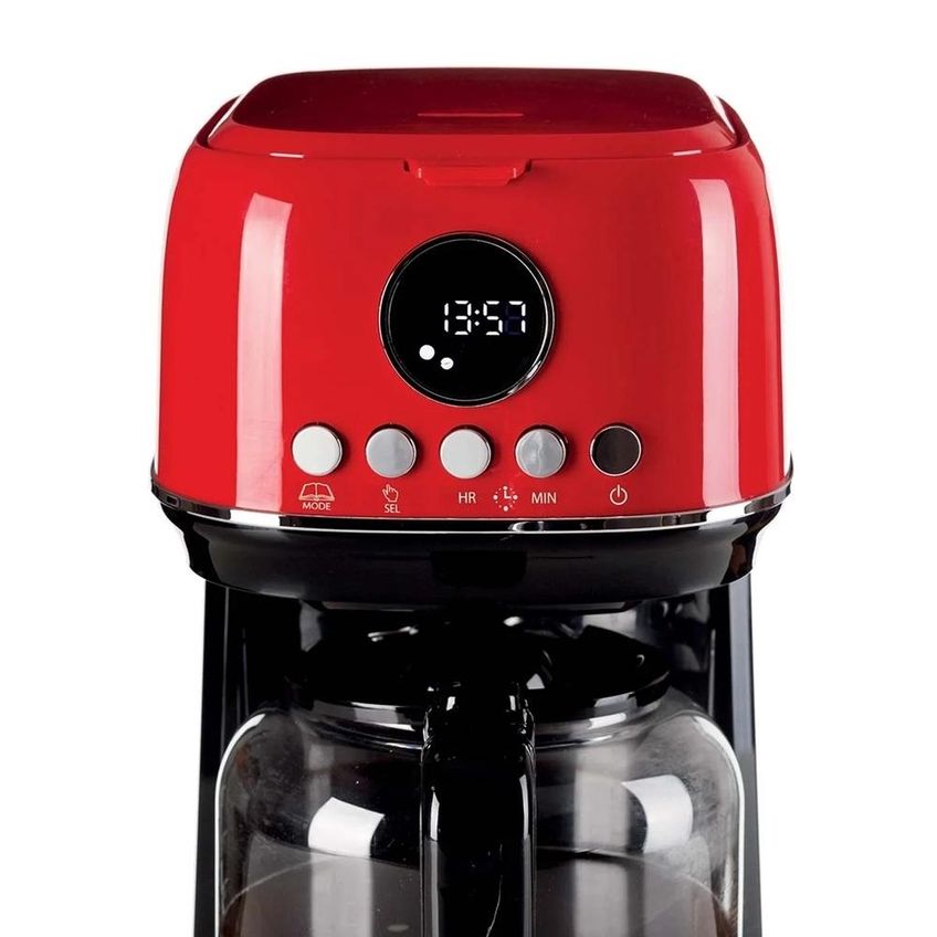 Cafeteira Ariete Moderna Programável Com Jarra De Vidro 15 Xícaras 900W Vermelho 220V 00M139600ARBR - imagem 3